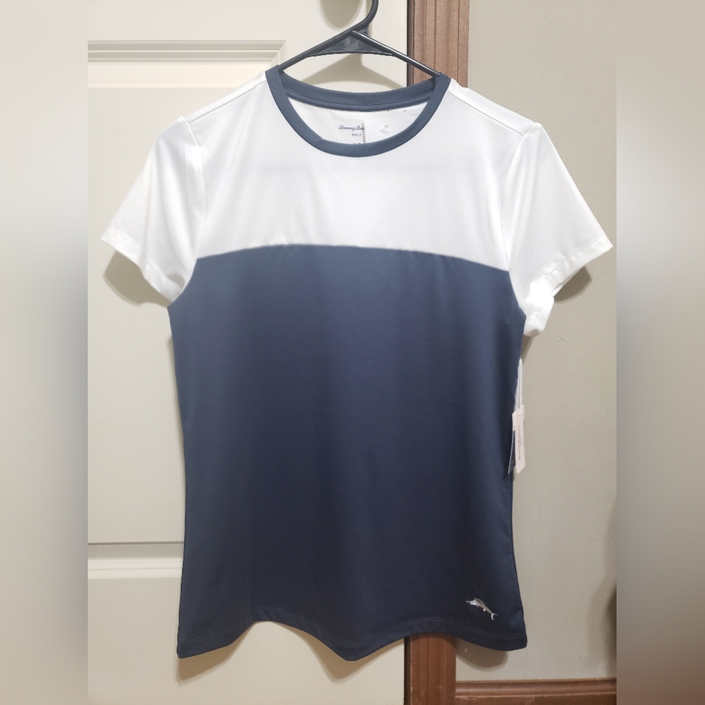 Tommy Bahama Golf Crewneck Color Block Tee